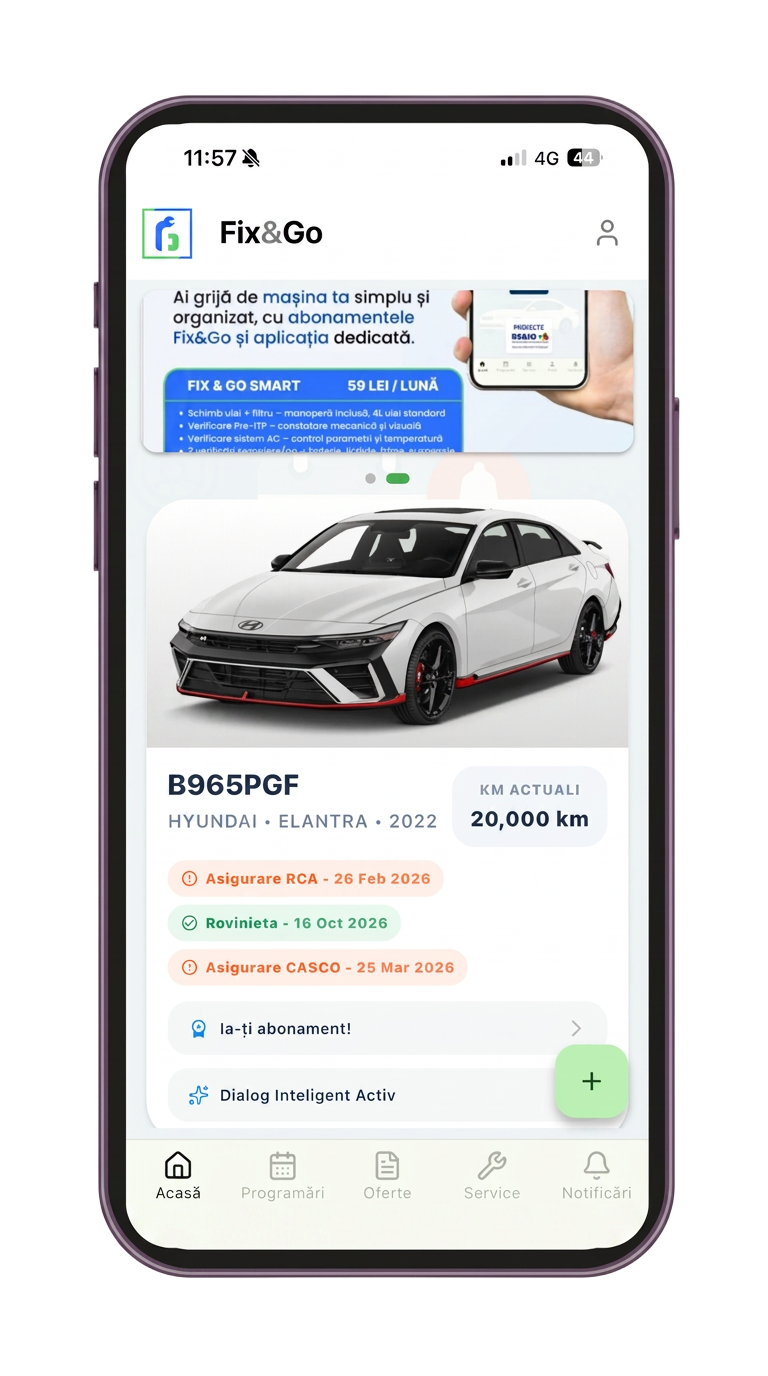 Aplicația Fix&Go pe telefon